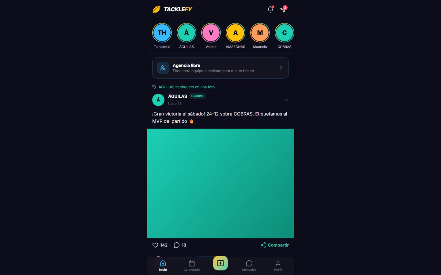 Sitio web, sistema y app · Tacklefy